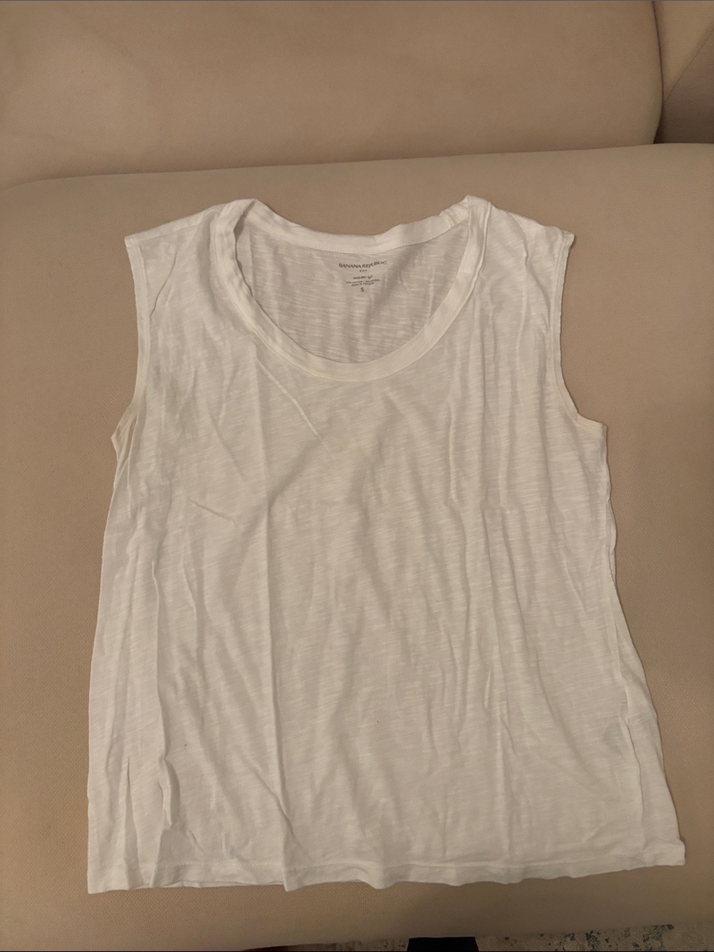 J. Crew White Sleeveless Scoop Neck Tank